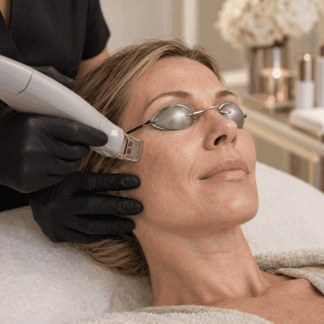 Palomar Icon 1540 laser resurfacing treatment on the cheek